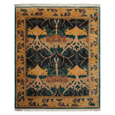 8x10 Turquoise, Blue, Gold Color Hand Knotted Tibetan Wool Arts & Crafts Oriental Rug