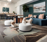 Brown 8'10''x11'6" Tibetan Art Deco Plush pile Hand Knotted Wool Oriental Area Rug