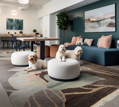 Brown 8'10''x11'6" Tibetan Art Deco Plush pile Hand Knotted Wool Oriental Area Rug