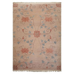 9x12 Taupe, Beige, Rose Color Hand Knotted Tibetan Wool Transitional Oriental Rug