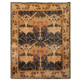 8x10 Gray, Beige, Gold Color Hand Knotted Tibetan Wool Arts & Crafts Oriental Rug