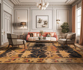 Gray 8x10 Tibetan Arts & Crafts William Morris Hand Knotted Wool Oriental Area Rug