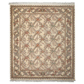 8x10 Ivory, Rose, Taupe Color Hand Knotted Pak Persian Wool Traditional Oriental Rug