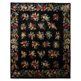 8x10 Black, Gold, Red Color Hand Knotted Art Deco New Zealand Wool Transitional Oriental Rug