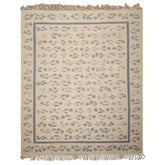 8x10 Ivory, taupe, Blue Color Hand Woven Kilim Wool Traditional Oriental Rug