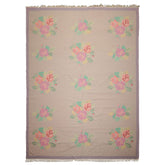 9x12 Rose, Lavender, Pink Color Hand Woven Kilim Wool Traditional Oriental Rug