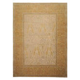 8x10 Beige, Gold, Taupe Color Hand Woven Aubusson Savonnerie Wool Traditional Oriental Rug