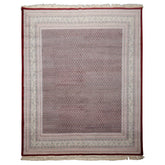 8x10 Maroon, Rose, Ivory Color Hand Knotted Tabriz New Zealand Wool Traditional Oriental Rug