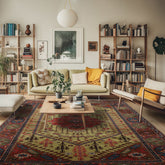 Pistachio 5'6''x7'5'' Hand Knotted Wool Oushak Traditional Superfine Turkish Oriental Area Rug