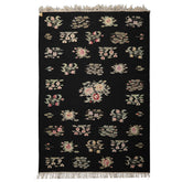 6x9 Black, Red, Sage Color Hand Woven Kilim Wool Traditional Oriental Rug