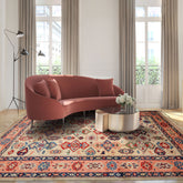 Ivory 6'3''x8'6'' Hand Knotted Wool Oushak Traditional Oriental Area Rug