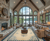 Ivory 10x14 Medallion Plush Pile Vintage Silky Sheen Velvety Soft Sculpted embossed Hand Knotted Wool Oriental Area Rug