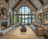 Ivory 9'8"x14'2" Oushak Traditional Authentic Turkish Vintage Hand Knotted Wool Oriental Area Rug