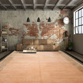 Blush 10x13'5" Tibetan Art Deco Kangri Swiss Wash Silky Sheen Hand Knotted Wool Oriental Area Rug