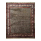 8x10 Celadon, Ivory, Burnt Orange Color Hand Knotted Persian New Zealand Wool Traditional Oriental Rug