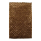 5x8 Tone on Tone Brown, , Color Hand Knotted Tibetan Wool & Bamboo Silk Transitional Oriental Rug