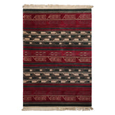 5x8 Plum, Teal, Gray Color Hand Knotted Tibetan New Zealand Wool Art Deco Oriental Rug