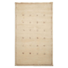 5x8 Ivory, Brown, Color Hand Knotted Tibetan New Zealand Wool Art Deco Oriental Rug