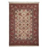 6x9 Ivory, Raspberry, Rose Color Hand Knotted Oushak New Zealand Wool Traditional Oriental Rug
