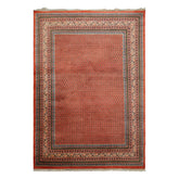 6x9 Orange, Turquoise, Green Color Hand Knotted Serabund New Zealand Wool Traditional Oriental Rug