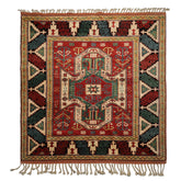 6x7 Rust, Burnt Orange, Beige Color Hand Knotted Oushak Wool Arts & Crafts Oriental Rug