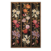 6x9 Black, Gold, Pink Color Hand Woven French Needlepoint Wool Traditional Oriental Rug