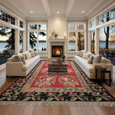 Crimson 7'1''x11'3'' Kilim Arts & Crafts Vintage Pristine Condition Hand Woven Wool Oriental Area Rug