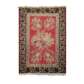 7x11 Crimson, Gray, Brown Color Hand Woven Kilim Wool Arts & Crafts Oriental Rug