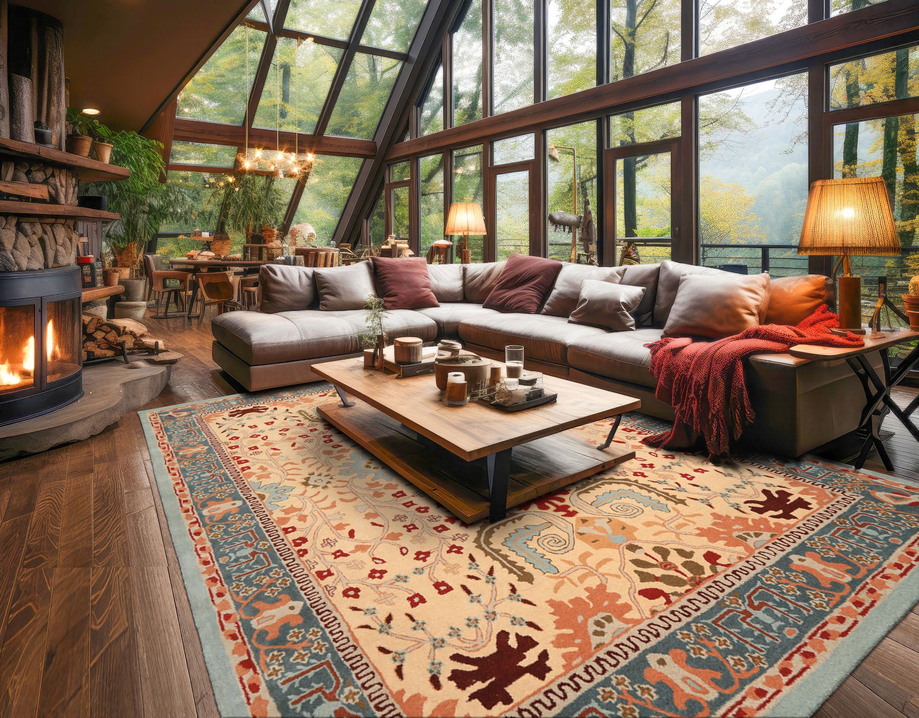 8x10 Light Peach
, Aqua
, Rust
Color Hand Tufted William Morris
Wool Arts & Crafts
Oriental Rug