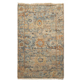 3x5 Beige, Taupe, Gold Color Hand Knotted Distress Quality Oushak Wool Transitional Oriental Rug