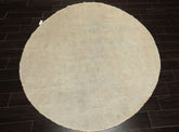 Round Gray, Beige, Color Hand Knotted Peshawar wool Modern & Contemporary Oriental Rug