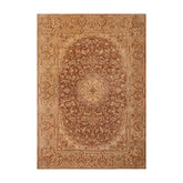 9x12 Brown, Tan, Gray Color Hand Knotted All-Over 100% Wool Traditional Oriental Rug