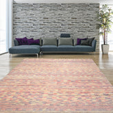 8x10 Ivory, Blush, Lavender Color Hand Knotted Moroccan Wool Modern & Contemporary Oriental Rug