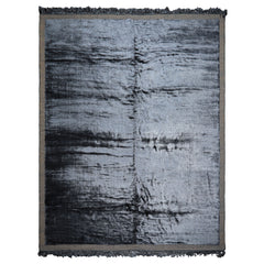 9x12 Slate, Beige, Color Hand knotted Tibetan Bamboo Silk Modern & Contemporary Oriental Rug