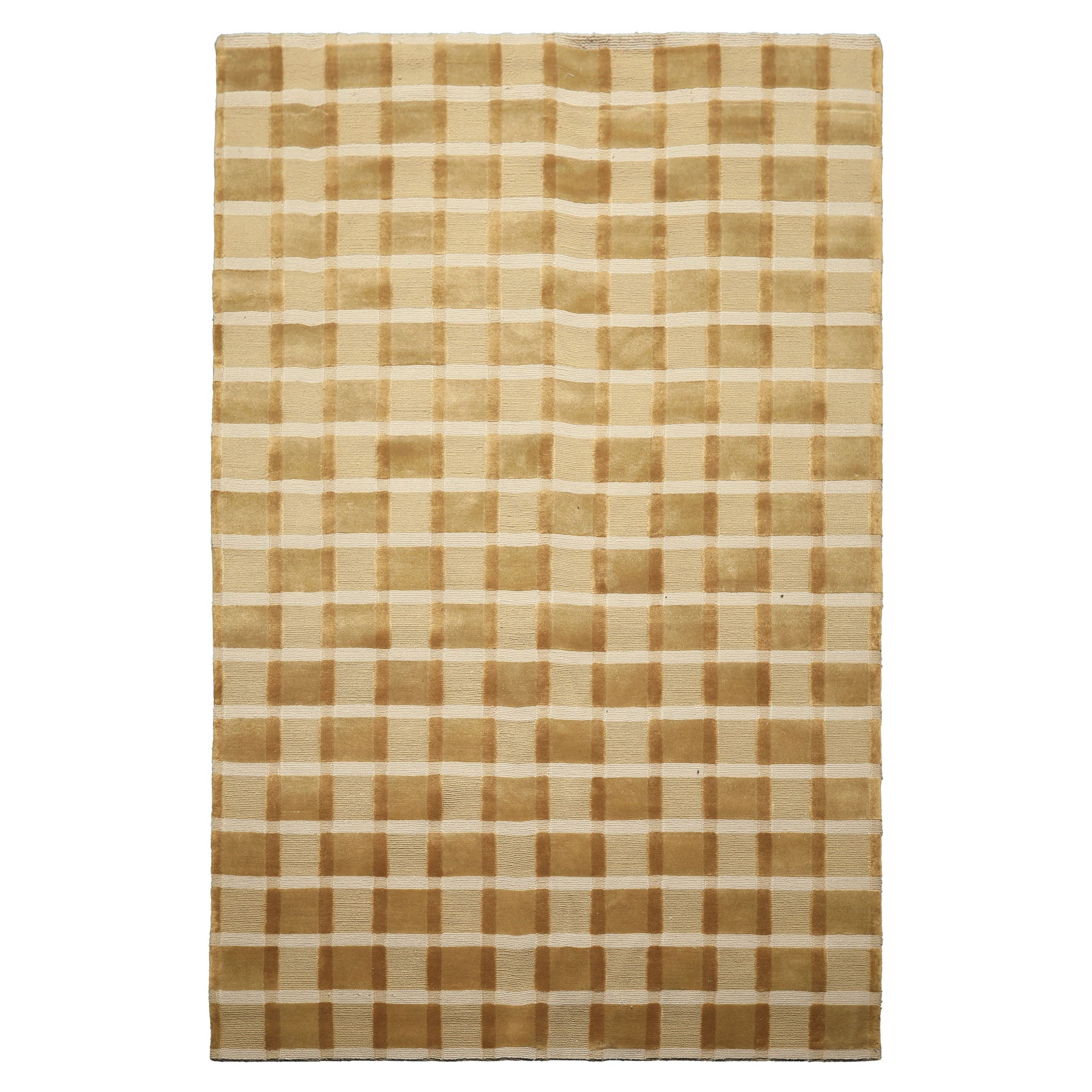 6x9 Moss, Ivory, Tan Color Hand Knotted Tibetan Wool Modern & Contemporary Oriental Rug