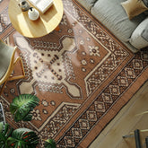 6x9 Mocha, Charcoal, Ivory Color Hand Knotted Moroccan Wool Traditional Oriental Rug