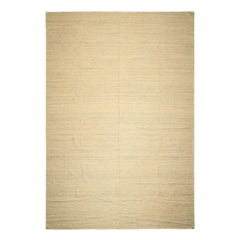 10x14 Ivory, Celadon, Multi Color Hand Woven Kilim Wool Modern & Contemporary Oriental Rug