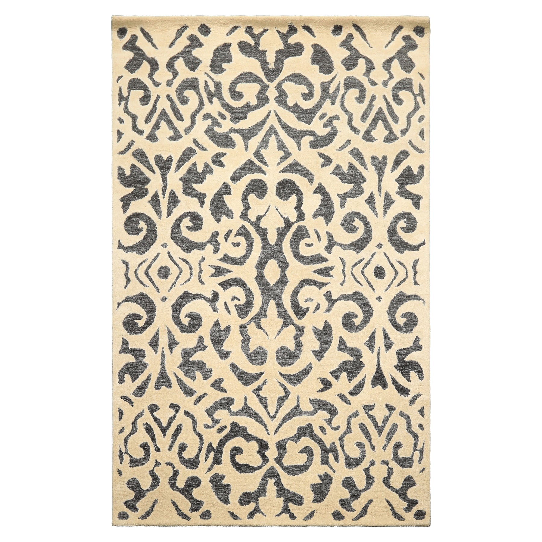 5x8 Ivory, Gray, Color Hand Tufted Handmade Wool Transitional Oriental Rug