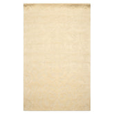 5x8 Tone on Tone Ivory, , Color Hand Tufted Handmade Wool Transitional Oriental Rug