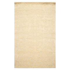 5x8 Tone on Tone Ivory, , Color Hand Tufted Handmade Wool Transitional Oriental Rug