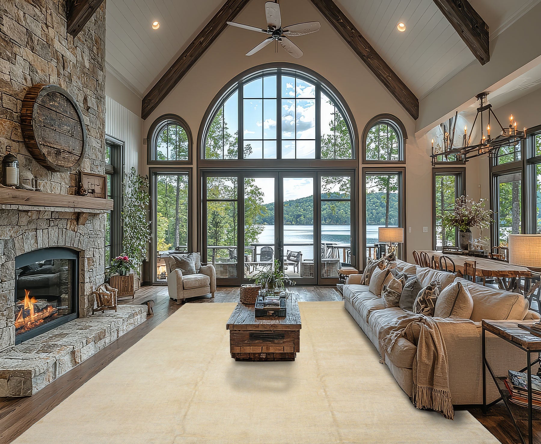 10x14 Ivory with slight gray texture, , Color Hand Knotted Tibetan 100% Pure Silk Contemporary Oriental Rug