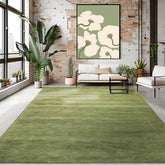 Warm Green 8x10 Modern & Contemporary Plush Pile Solid Grainy Texture Hand Woven 100% Wool Oriental Area Rug