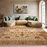 9x12 Beige, Sage, Rust Color Hand Knotted Chobi Peshawar Wool Traditional Oriental Rug