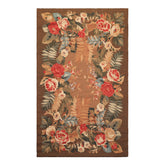 4x6 Red, Beige, Ivory Color Hand Woven French Needlepoint Wool Traditional Oriental Rug