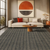 8x10 Tan, Black, Color Hand Loomed Wool & Jute Modern & Contemporary Oriental Rug