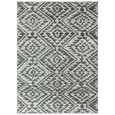 Dark Gray 4'1''x5'11'' Oushak Southwestern Hand Knotted Wool Oriental Area Rug