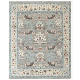 Gray 8x10 Oushak Transitional Hand Knotted Wool Oriental Area Rug