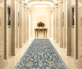 Teal Multi Size Oushak Arts and Crafts Hand Knotted Wool Oriental Area Rug