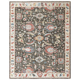 Charcoal 8'11''x11'10'' Oushak Arts and Crafts Hand Knotted Wool Oriental Area Rug