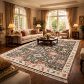 Brown, Beige 8'11''x11'10'' Oushak Arts and Crafts Hand Knotted Wool Oriental Area Rug